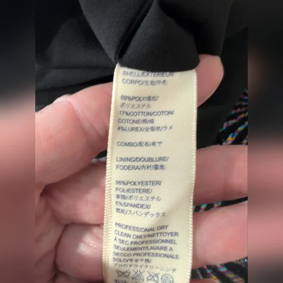 Rebecca Minkoff Blazer Jacket Womens 0 Black Base/Iridescent Maximalist Textured - Picture 13 of 15